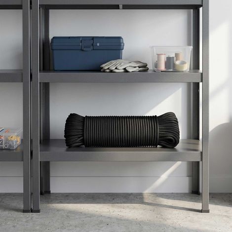 vidaXL Cuerda multiusos 5 mm 25 m Negro PP 150 kg Carga máx. (1/5)