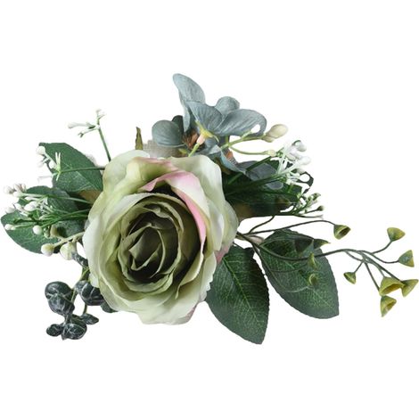Juego de 4 elegantes alzapaños de cortina con estampado de rosas artificiales para ventanas de salón.