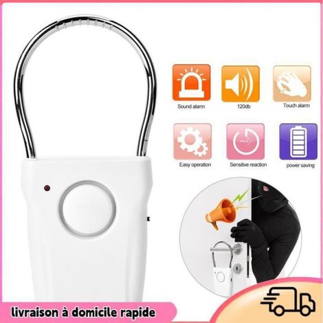 Capteur Tactile - Alarme Vibrations Fenêtre Porte - 120 dB - Pour Sécurité Domestique Bureau Industriel - 1 Pièce (1/4)