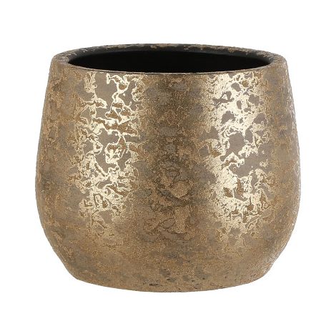 Mica Decorations Blumentopf Terracotta Clemente Ø 25,5 x 20 cm gold (1/2)
