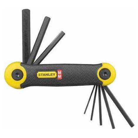 Stanley 8 Piece Metric Folding Hex Key Allen Key Set Metric STA269264 2-69-264
