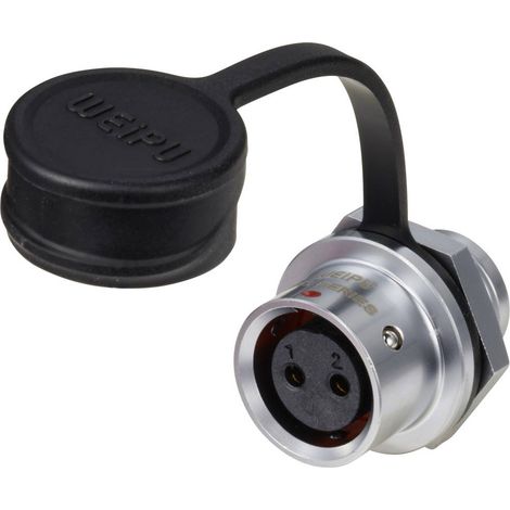 circulaire femelle, droit Ø 12 2 pôles 250 V/AC 13 A IP67 Push-Pull Weipu SF1212/S2 D98250 (1/4)