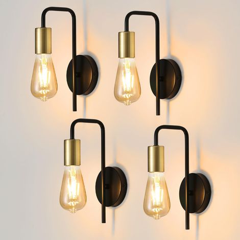 Applique Murale Vintage 4 Pack, sans Ampoule (1/5)