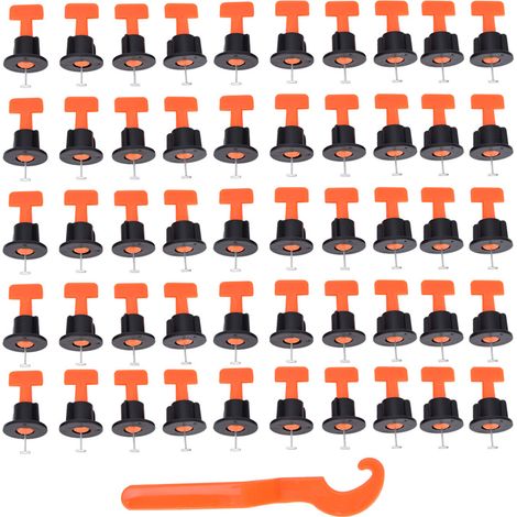 50Pcs Tile Leveler Flooring Wall Leveling System Locator Spacer Building Supplies
