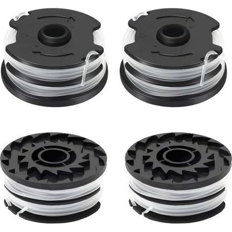 Lntyq 4 pièces Bobine de fil de coupe pour Parkside PRTA 20-Li A1/B1/B2/C3, PRT 300 A1, PRT 550 A1/A3, diamètre : 1,6 mm, longueur : 8,3 m, bobine TLP-01 (4 bobines + 1 capuchon) (1/5)