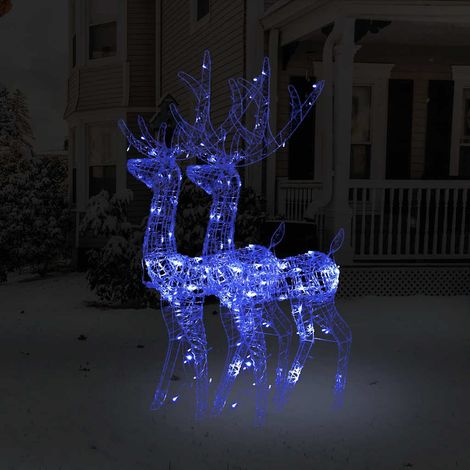 LED-Rentiere 2 Stk. Acryl 120 cm Blau (1/5)