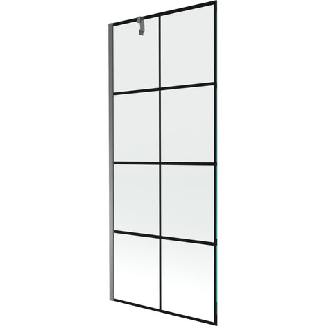 Mexen Next paroi de baignoire 1 volet 80 x 150 cm, motif noir, gun metal - 895-080-000-00-77-95 (1/5)