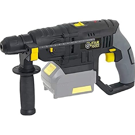 Marteau perforateur sans fil 18V, mandrin SDS, force 1.2J, 2 vitesses mécaniques, poignée auxiliaire. Vendu sans batterie (1/5)