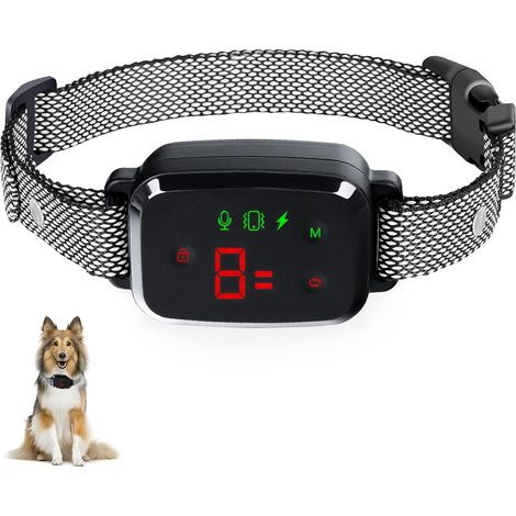Collier Anti-aboiement pour Chiens,3 Modes Choc Électrique/Vibration/Son Aide au Dressage Inoffensif Automatique (1/5)