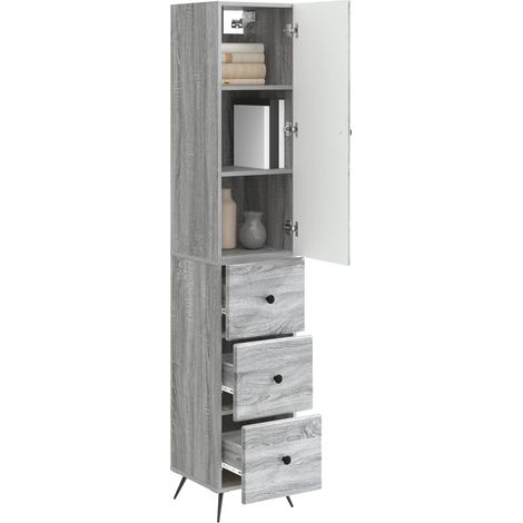 Set di armadi 2 pz Sonoma grigio 34,5 x 34,5 x 90 cm DAS791961 (1/5)