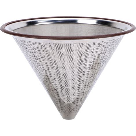 YUYTE Acier Inoxydable Verser sur le café Dripper Filtre de café à Cône Métallique Réutilisable avec une Conception Ultra Fin 600 Maille pour le Brassage de 1 à 3 Tasse. (1/5)