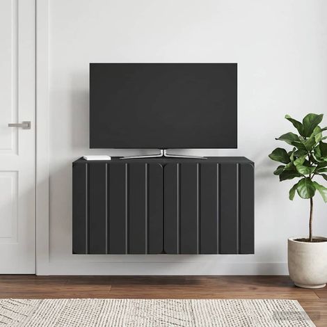 Wandmontierter TV-Schrank 59,5 x 41 x 30 cm Schwarz (1/5)