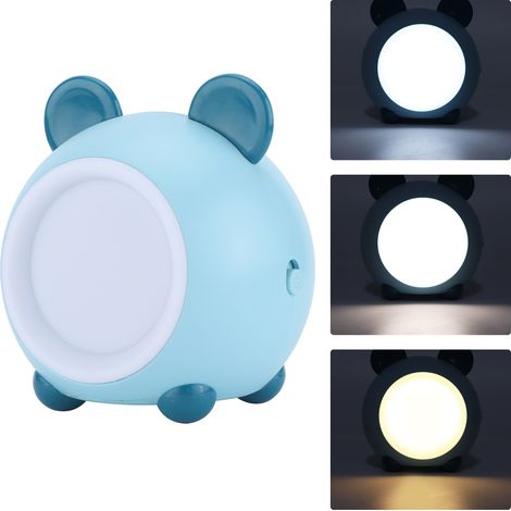 Veilleuse de chevet créative pour meuble, veilleuse USB sur pied XY010X Ours Bleu (1/5)