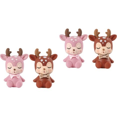 4 Pièces Décoration Accessoires Cerf Cadeau D'anniversaire (1/5)