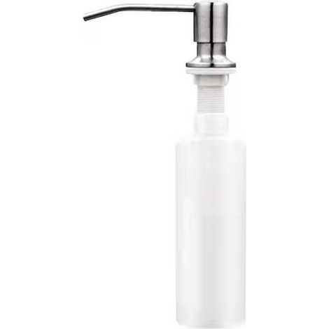 304 Stainless Steel Kitchen Sink Soap Dispenser Extension Tube Pump Head Set with Brushed Finish Countertop Dishwashing Liquid Dispenser -- Brushed Finish Sink Soap Dispenser