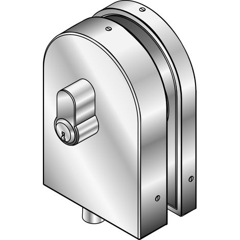Eckschloss Prestige, PZ-vorgerichtet, 8 - 12 mm, (21.448) Edelstahl Glastürbeschlag - Zubehör dormakaba
