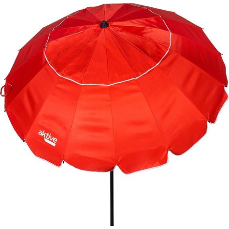 Aktive Parasol de plage rouge 195 cm résistant au vent
