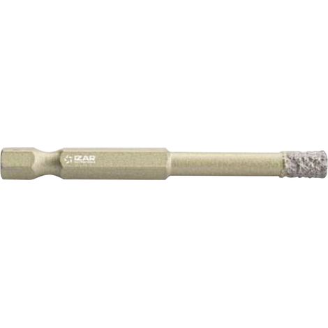 Foret-Trépan diamant pour porcelaine/carrelage, queue E6.3 1/4 - 8,00 mm - IZAR 31566 (1/2)