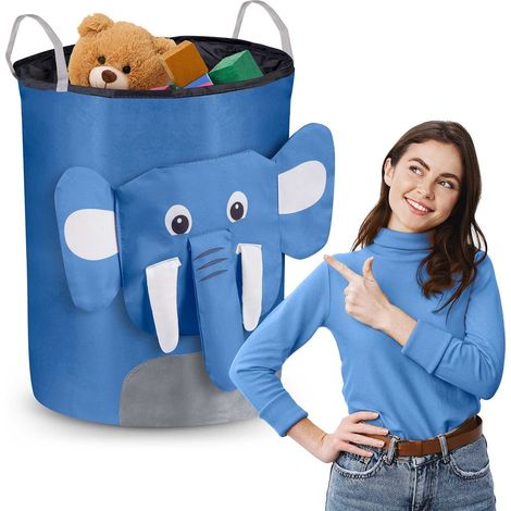 Cesta de juguetes Nukido - Elefante Azul