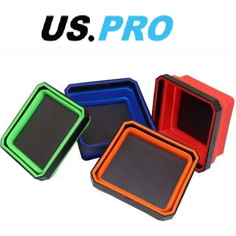 US Pro Magnetic Parts Tray Collapsible 4pc Red Blue Green Orange New 6746