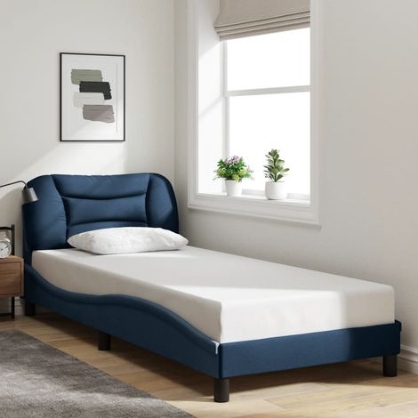 Estructura de cama sin colchón Hvar tela azul 80x200 cm vidaXL (1/5)