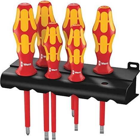 Set de herramientas Wera 6 piezas rojo/amarillo destornilladores aislados