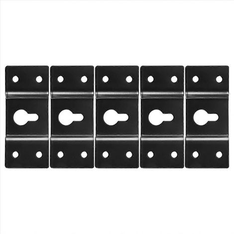 DIY Audio Son Boîte Enceinte Supporte Mural Iron Hook Hanger Plate 5PCS (1/5)
