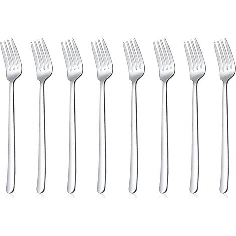 Fourchette - Acier Inoxydable 304 - 20,5 cm - Finition Miroir - Adaptée Cuisine Maison Restaurant Hôtel - Lot de 8 (1/5)