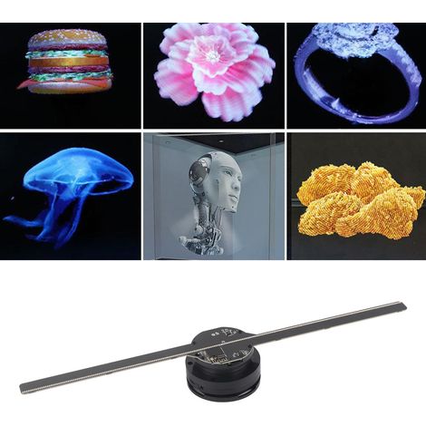 Ventilador de hologramas 3D Z1S de 42 cm para proyecciones sin necesidad de dispositivos en tiendas, bares y eventos fabricado en aluminio y ABS con LED de alto rendimiento compatible con Wi-Fi y tarj (1/5)