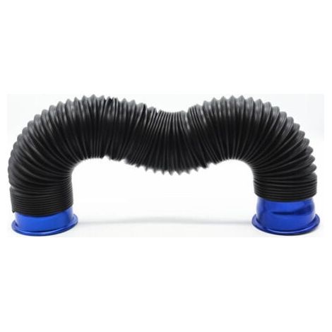 Manguera de admisión de aire frío turbo flexible y ajustable de 3 pulgadas para coche (negro/azul) (1/4)