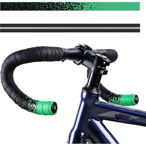 Cinta manillar bicicleta, Cómoda antideslizante, Transpirable absorbe humedad, Suave tacto, Cinta manillar carretera PU+EVA degradado bicolor (1/5)