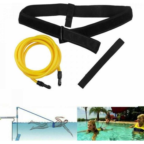 Ceinture De Natation - Bande De Résistance En Caoutchouc Naturel - Pour Piscine À Débordement Et Entraînement Domestique - Réglable Pour Adultes Et Enfants - 1 Pièce (1/5)