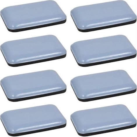 YMYNY 35 x 25 mm, 8x Patin glisseur téflon Teflon autocollant adhésif rectangulaire Protection Sol Parquet Pied Chaise Meuble (1/4)