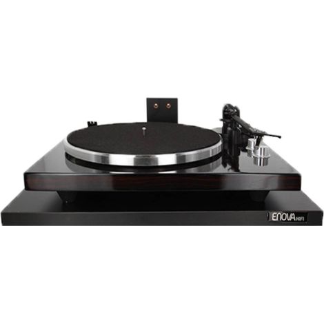 Meuble platine vinyle noir – Murale – Dimensions 60x40x30cm – Design moderne pour audiophiles – Compatible avec platines standards