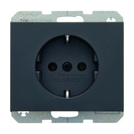 HAGER 47157006 TYPE F ANTHRACITE PRISE DE COURANT BERKER