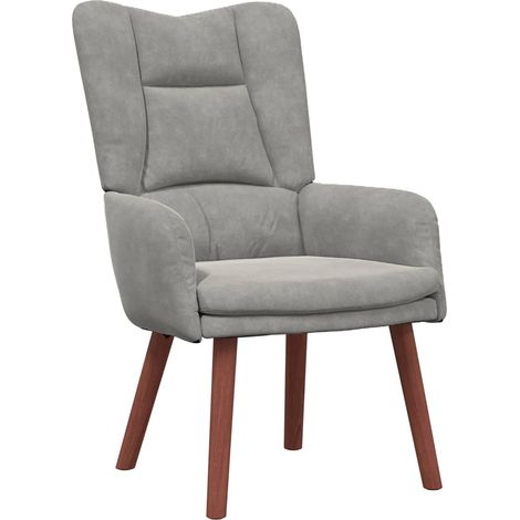 Fauteuil relax Fauteuil Gris clair 63 x 67 x 94 cm Velours (1/5)