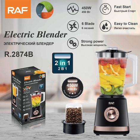 (Noir) Robot culinaire aux normes européennes - Blender haute vitesse 1,5 L - Extracteur de jus de fruits et légumes - Extracteur de jus domestique - Petit modèle (1/4)