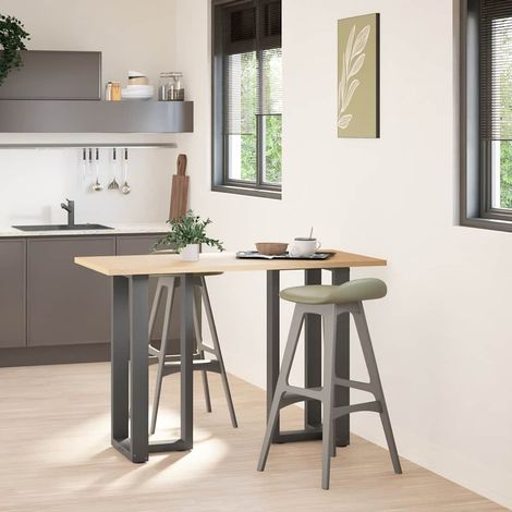 Pieds de table de bar en T, 2 pièces, anthracite, 50 x 35 x (90-91) cm, acier (1/5)