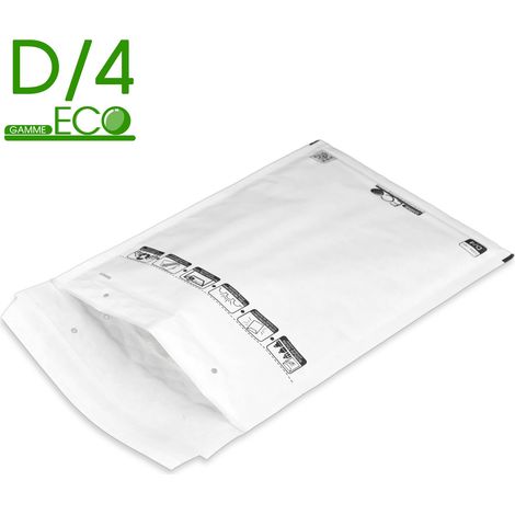 Lot de 100 enveloppes à bulles D/4 180x260 mm – Papier kraft 80 g/m² – Film bulles polyéthylène 50-55 microns – Pour envois lettre suivie – Enveloppebulle