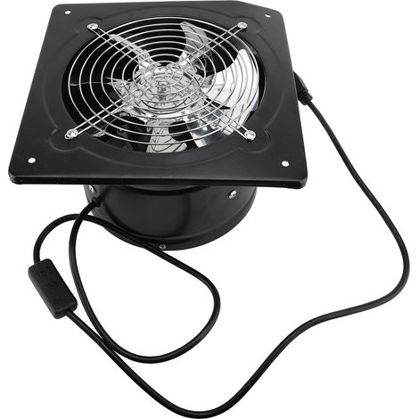Eosnow 3 Löcher Auspufflüfter mit Schalterfenster stiller Belüftung für Küchenhaube Bad Industrie Gebrauch Black 8 Zoll 80W
