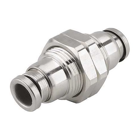 Adaptateur de traversée de cloison SMC KQG2 vers Enfichable 1/4 pouce Enfichable 1/4 pouce ( Prix pour 1 )