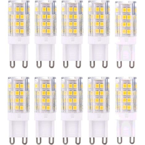 Lot de 10 ampoules LED G9, blanc chaud 3000K, 5W équivalent à des ampoules halogènes de 40W, 420 lumens (1/5)
