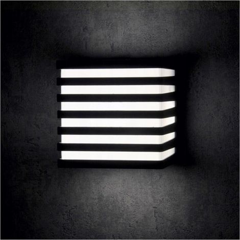 Applique Led Luce Bianca Lampada A Parete 10 W Interno Esterno Faretto Cubo Nero (1/4)