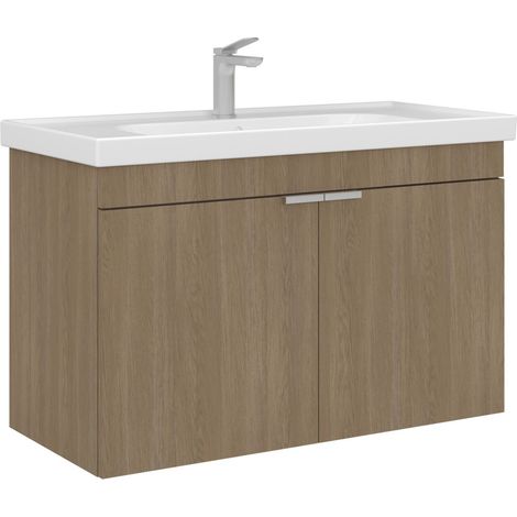 Waschtischunterschrank "Desna 90" – 90 x 45 x 58 cm – Sonomo-Eiche (1/5)