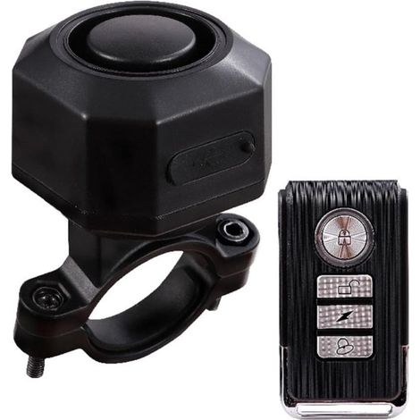 Système d'alarme de vélo - Avec télécommande - Rechargeable par USB - Antivol sans fil - Pour moto et vélo - Avec support - 110 dB - Pour moto et vélo (1/5)