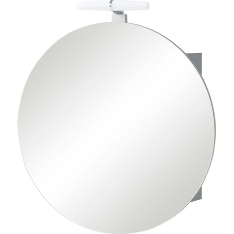 Spiegelschrank inkl. Beleuchtung rund 65 cm, BELFORT-80 in blau, B/H/T ca. 65/68,3/15,7 cm (1/3)