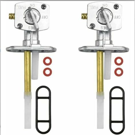 Lot de 2 Robinet essence, Alliage aluminium, Système anti-fuite, Pour Suzuki LTZ DR, Yamaha YFM XT WR TTR (1/5)