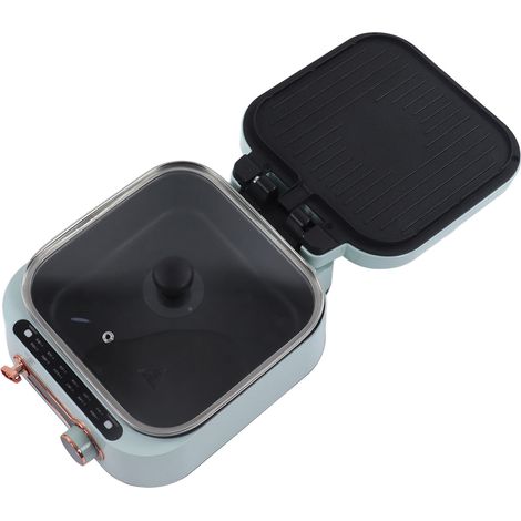 Gril électrique d'intérieur pour fruits verts, double cuisson, profondeur 70 mm, 3 L, 1800 W, température réglable (1/5)