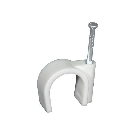 Boîte de 100 attaches pontets Ø4 pour tubes IRL et câbles - Blanc