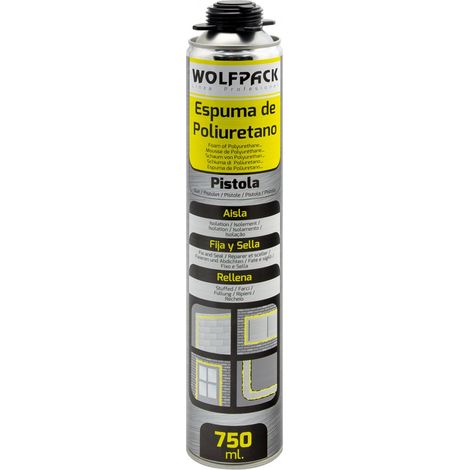 Schiuma Poliuretanica 750 Ml.Per Pistola. Pistola, Pistola per schiuma impermeabilizzante, Schiuma per riempimento crepe